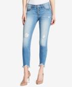 Jessica Simpson Juniors' Kiss Me Ripped High-low Skinny Jeans