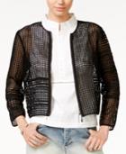 Armani Exchange Front-zip Open-stitched Jacket