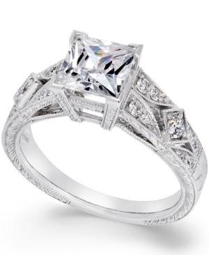 Certified Diamond Ring In 18k White Gold (1-3/4 Ct. T.w.)