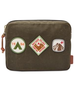 Fossil Men's Waxed Canvas Patch Insert Pouch