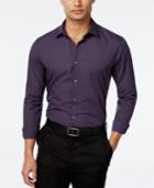 Alfani Men's Pinstripe Long-sleeve Shirt, Slim Fit