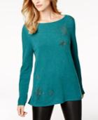 Charter Club Embellished Cashmere Sweater, Created For Macy's