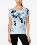 Style & Co. Sport Petite Hummingbird T-shirt, Only At Macy's