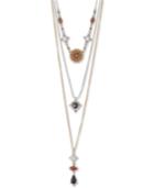 Lucky Brand Two-tone Multi-stone Removable Layers 18 Pendant Necklace