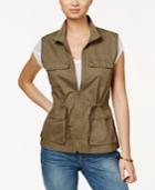 Maison Jules Zip-front Utility Vest, Only At Macy's