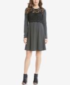 Karen Kane Lace-overlay A-line Dress