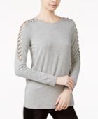 Kensie Lace-up-detail Sweater
