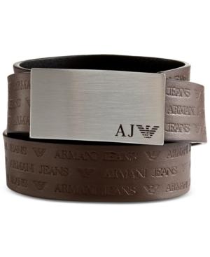 Armani Jeans Logo Plaque Belt