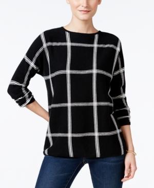 Charter Club Cashmere Windowpane Sweater, Only At Macy's