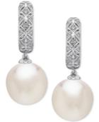 Honora Style Cultured White Ming Pearl (12mm) Drop Earrings In Sterling Silver