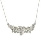 2028 Silver-tone Genuine Swarovski Cluster Crystal Necklace 16 Adjustable