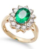 14k Gold Ring, Emerald (1-3/4 Ct. T.w.) And Diamond (1 Ct. T.w.)