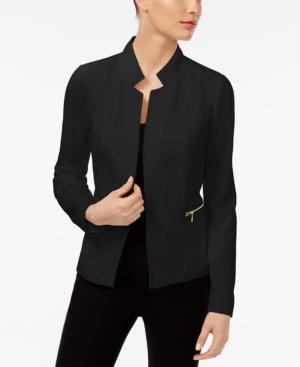 Calvin Klein Stand-collar Zip-pocket Blazer
