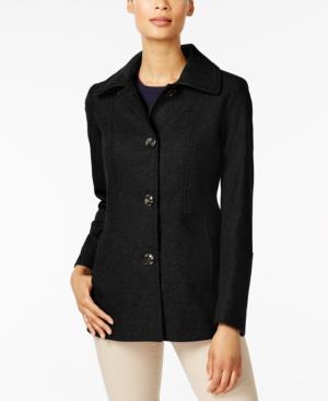 London Fog Petite Wool-blend Peacoat
