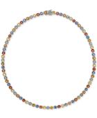 Colored Sapphire All-around Collar Necklace (25 Ct. T.w.) In Sterling Silver, Created For Macy's