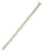 Men's Two-tone Cuban Link Chain Bracelet In 18k Gold-plated Sterling Silver And Sterling Silver