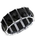 2028 Silver-tone Black Stretch Bracelet