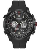 Citizen Men's Analog-digital Chronograph Eco-drive Promaster Air Black Polyurethane Watch 47mm Jz1065-13e
