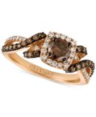 Le Vian Chocolatier Diamond Swirl Ring (1 Ct. T.w.) In 14k Rose Gold