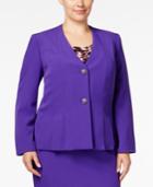 Kasper Plus Size Pleated Two-button Blazer