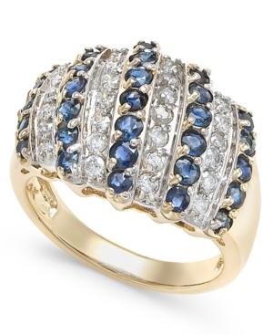 Sapphire (2-1/2 Ct. T.w.) And Diamond (1/2 Ct. T.w.) Ring In 14k Gold