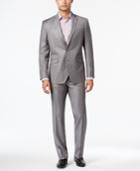 Kenneth Cole Reaction Men's Slim-fit Gray Micro-check Suit