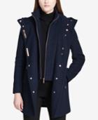 Calvin Klein Hooded Wool-blend Walker Coat