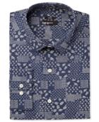 Bar Iii Men's Slim-fit Stretch Easy Care Patchwork Print Dress Shirt, Only At Macy's