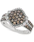 Le Vian Chocolatier Diamond Cluster Ring (1-1/8 Ct. T.w.) In 14k White Gold