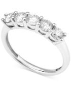 Diamond Five Stone Band (1 Ct. T.w.) In 14k White Gold