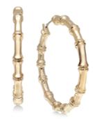 Charter Club Gold-tone Bamboo Hoop Earrings, Created For Macy's