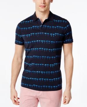 Tommy Hilfiger Men's Custom Fit Blaine Palm Stripe Polo