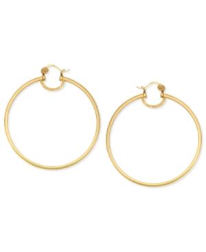 Sis By Simone I Smith 18k Gold Over Sterling Silver Earrings, Extra Large High Polished Hoop Earrings
