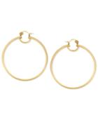 Sis By Simone I Smith 18k Gold Over Sterling Silver Earrings, Extra Large High Polished Hoop Earrings