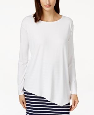 Eileen Fisher Long-sleeve Asymmetrical Top