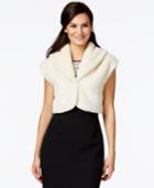 Alfani Prima Cropped Faux-fur Bolero Sweater, Only At Macy's