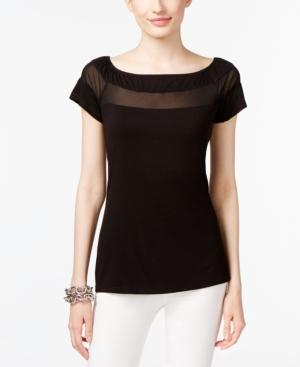 Inc International Concepts Plus Size Illusion Top, Created For Macy's