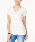 Hippie Rose Juniors' Crisscross T-shirt