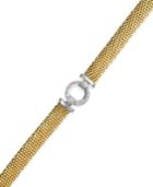 Diamond Ring Accent Mesh Bracelet In Vermeil And Sterling Silver (1/4 Ct. T.w.)
