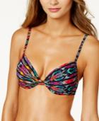 Raisins Ikat-print Push-up Bikini Top Women's Swimsuit