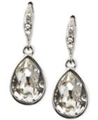 Givenchy Silver-tone Crystal Teardrop Earrings