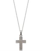 Diamond Cross Pendant Necklace (1/10 Ct. T.w.) In 10k White Gold