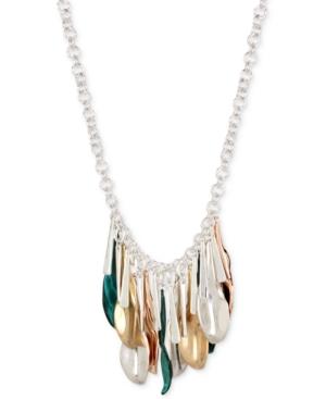 Robert Lee Morris Soho Tri-tone Petal And Stick Frontal Necklace