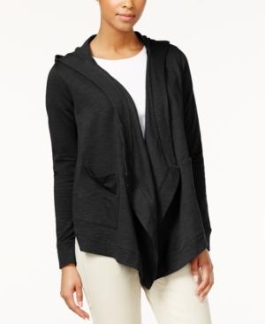 American Living Draped Hooded Cardigan Sweater