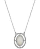 Inc International Concepts Silver-tone Imitation Mother Of Pearl Pendant Necklace, Only At Macy's
