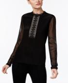 Yyigal Lace-trim Illusion Blouse, A Macy's Exclusive