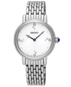Seiko Women's Crystal Stainless Steel Bracelet Watch 29.4mm