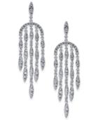 I.n.c. Silver-tone Crystal Chandelier Earrings, Created For Macy's