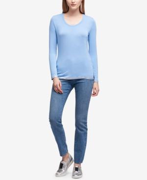 Dkny Metallic-trim T-shirt