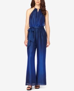 Tahari Asl Keyhole Halter Jumpsuit
